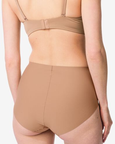 Mittelstark figurfreundlicher Damen-Slip mit hoher Taille hellbraun hellbraun - 21500391LIGHTBROWN - HEMA
