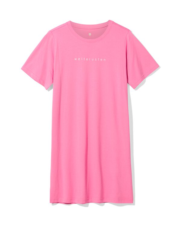 chemise de nuit femme jersey bonne nuit rose rose - 23401245PINK - HEMA
