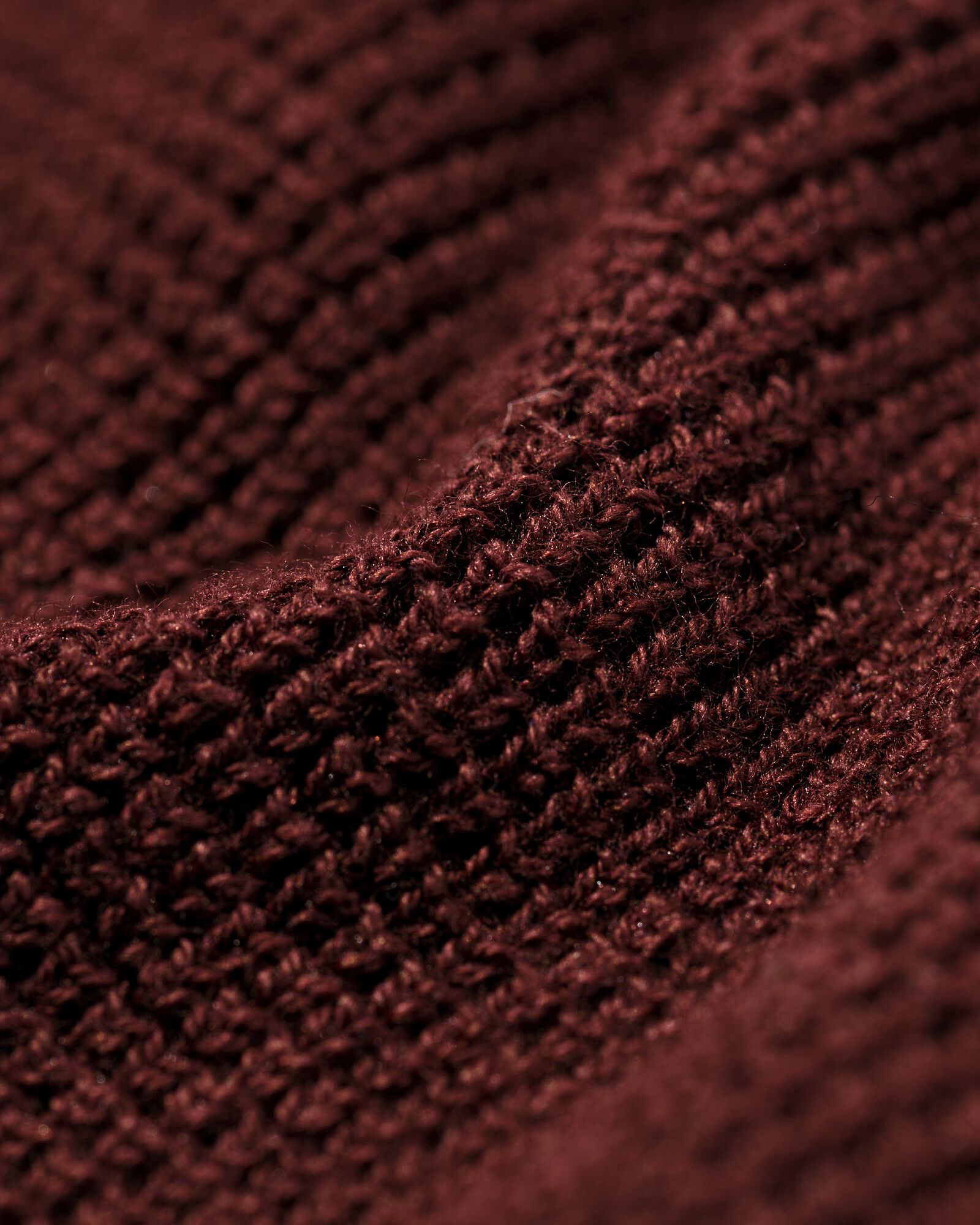 herentrui Lars wafel donkerrood donkerrood - 2140700DARKRED - HEMA