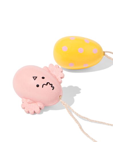 d&eacute;coration &agrave; suspendre de P&acirc;ques bois &oelig;uf - 12 pi&egrave;ces - 25800062 - HEMA