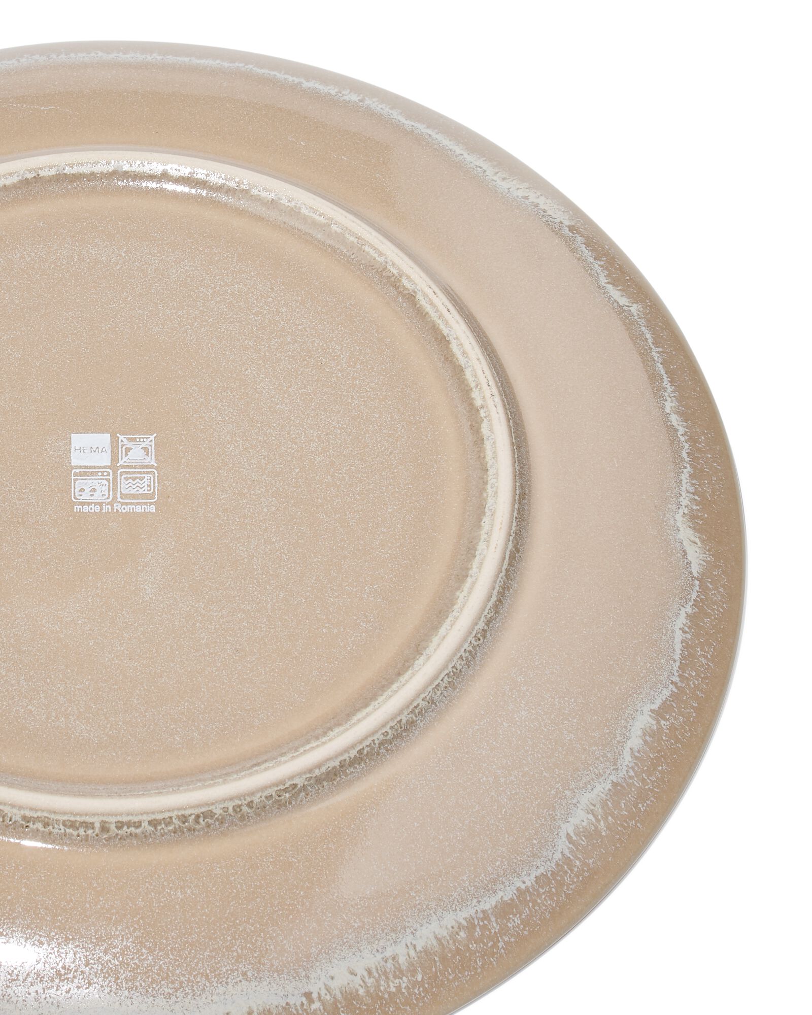 Speiseteller &Oslash; 26,4 cm, Monaco, Steingut, hellbraun - 9650190 - HEMA