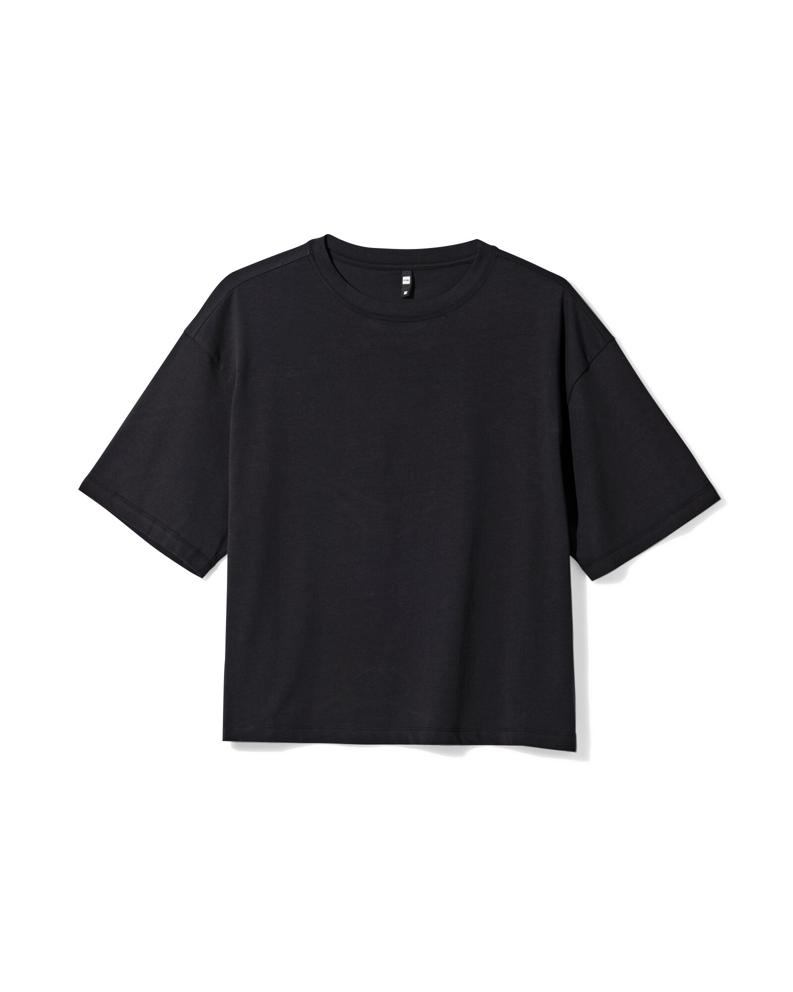 dames T-shirt oversized zwart zwart - 36040241BLACK - HEMA