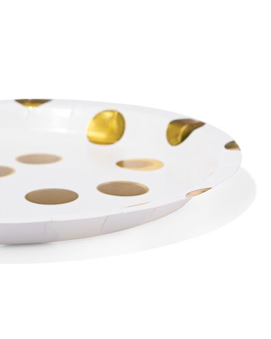 Pappteller &Oslash;22,5 cm Goldpunkte &ndash; 8 St&uuml;ck - 14250259 - HEMA