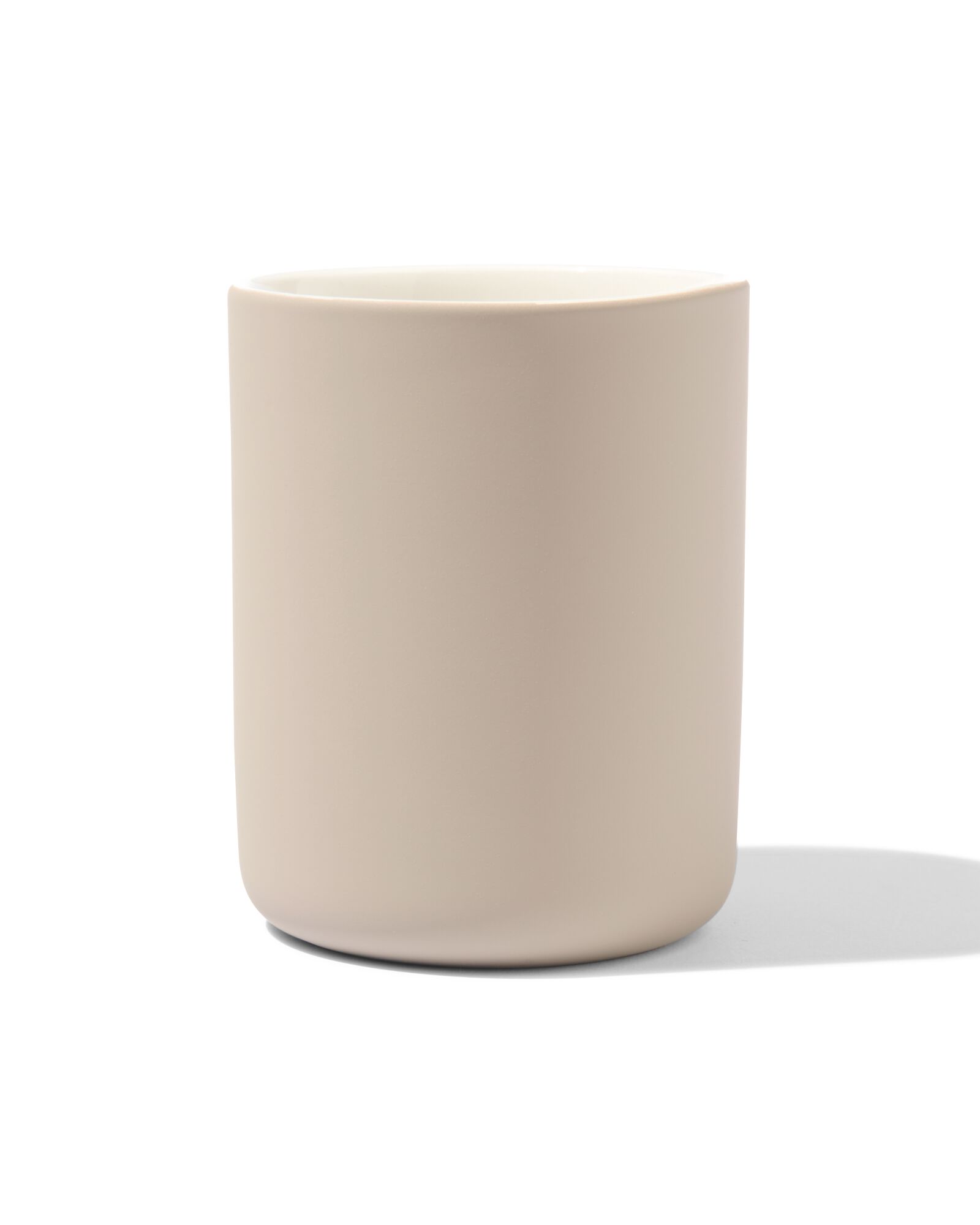 tandenborstelhouder mat keramiek zand &Oslash;8x10 - 80330115 - HEMA