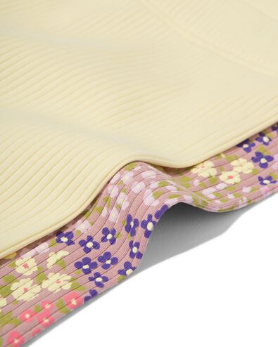 leggings enfant courts ajost&eacute;s c&ocirc;tel&eacute;s fleurs - lot de 2 jaune p&acirc;le jaune p&acirc;le - 30863637LIGHTYELLOW - HEMA