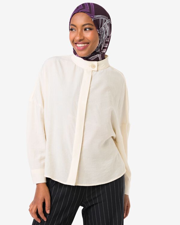chemisier femme Senna c&ocirc;tel&eacute; blanc cass&eacute; blanc cass&eacute; - 36206540OFFWHITE - HEMA