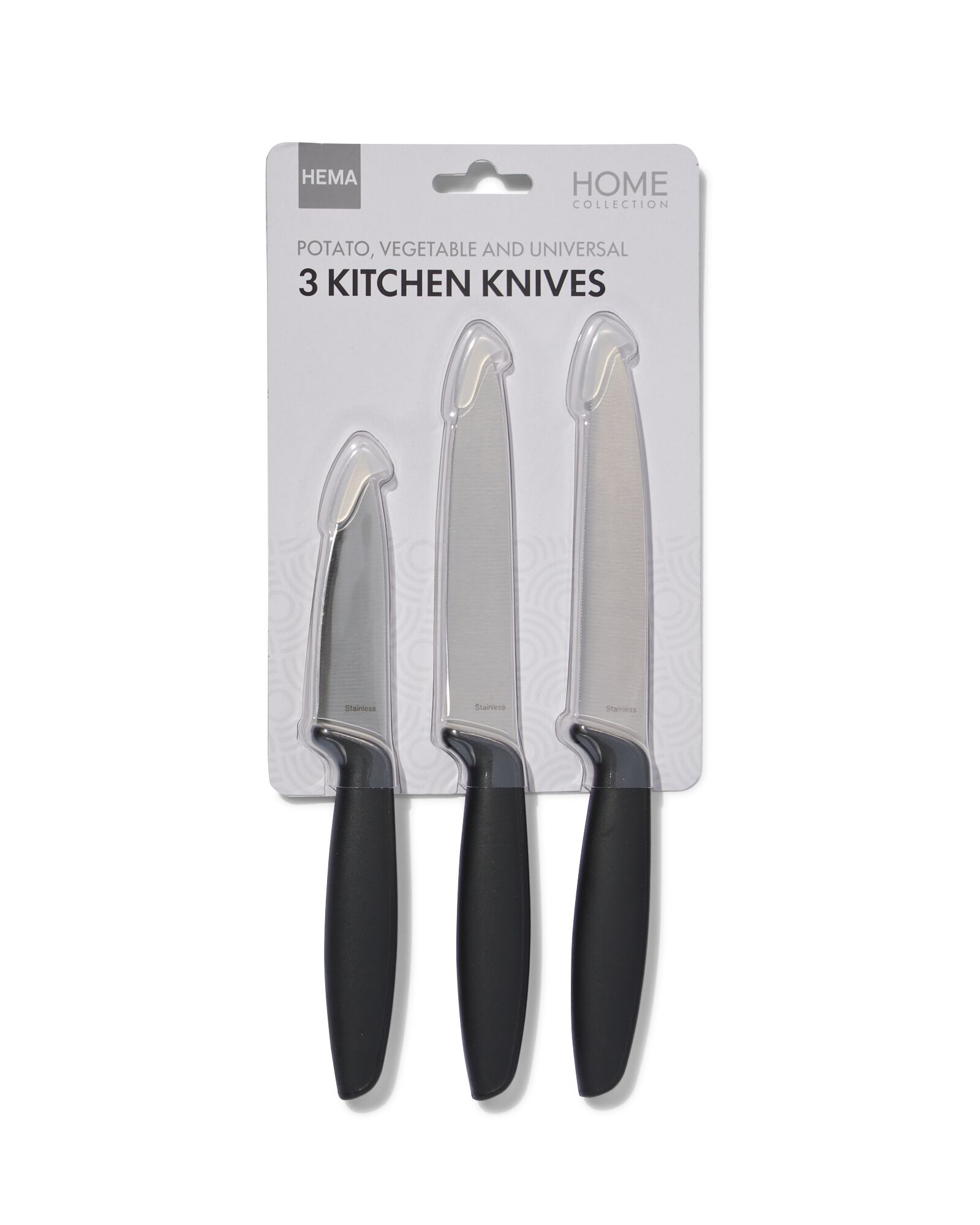 3 couteaux de cuisine - 80810053 - HEMA