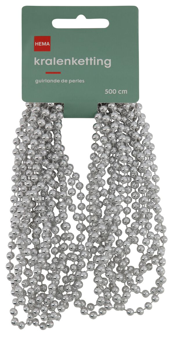 collier de perles 5 m argenté - 25150079 - HEMA