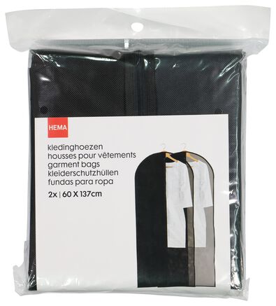 2 housses &agrave; v&ecirc;tements - noir - 39890067 - HEMA