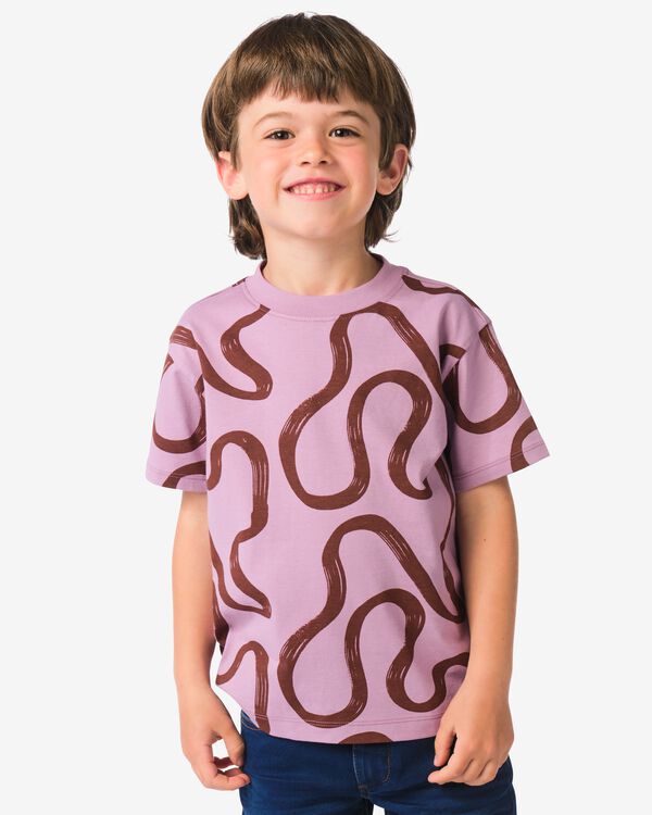 t-shirt enfant tourbillon violet clair violet clair - 30727504LIGHTPURPLE - HEMA