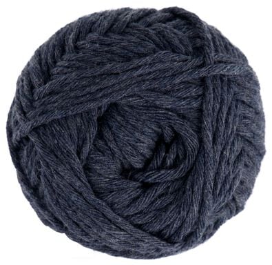 fil à tricoter et à crocheter en coton recyclé 85m gris foncé gris foncé - 1000028227 - HEMA