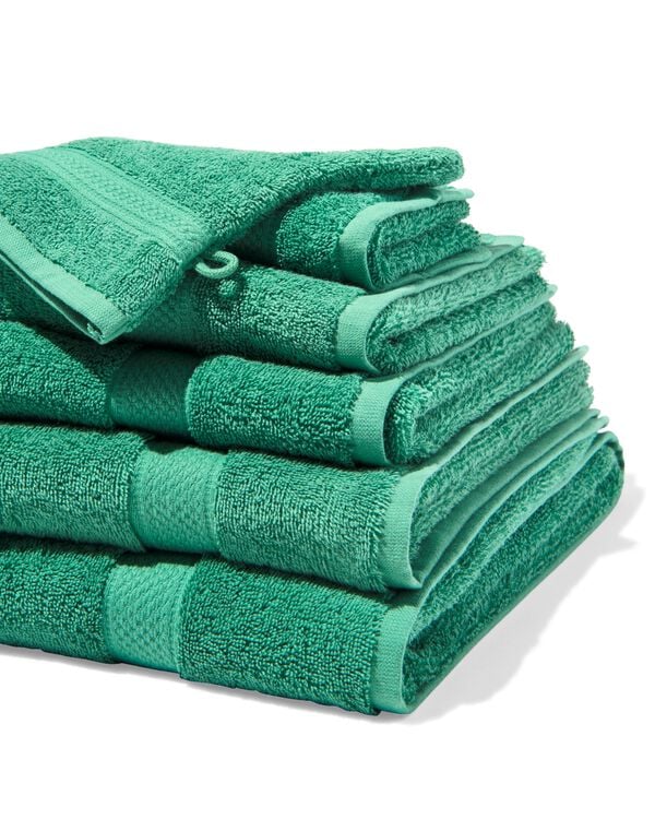 serviettes de bain - qualité épaisse vert moyen serviette 100 x 150 - 5282873 - HEMA