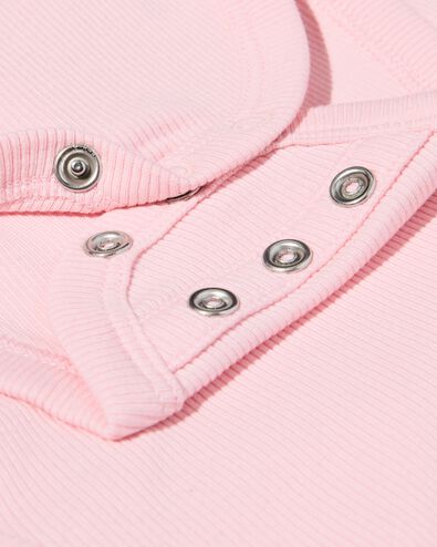 Newborn Mitwachsender Wickelstrampler, gerippt hellrosa hellrosa - 33438720LIGHTPINK - HEMA