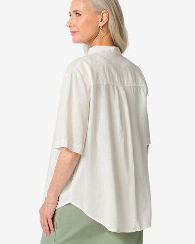 damesblouse Lizzy met linnen wit wit - 36289370WHITE - HEMA