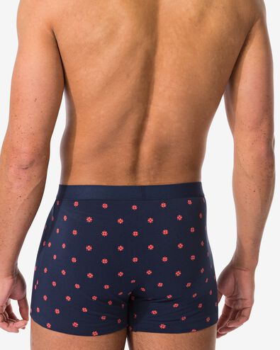 korte herenboxers chili - 3 stuks donkerblauw - 19190260DARKBLUE - HEMA