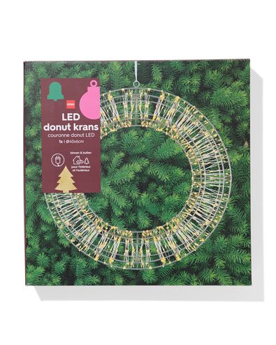 led donutkrans ⌀40x6cm voor binnen en buiten - 25500143 - HEMA