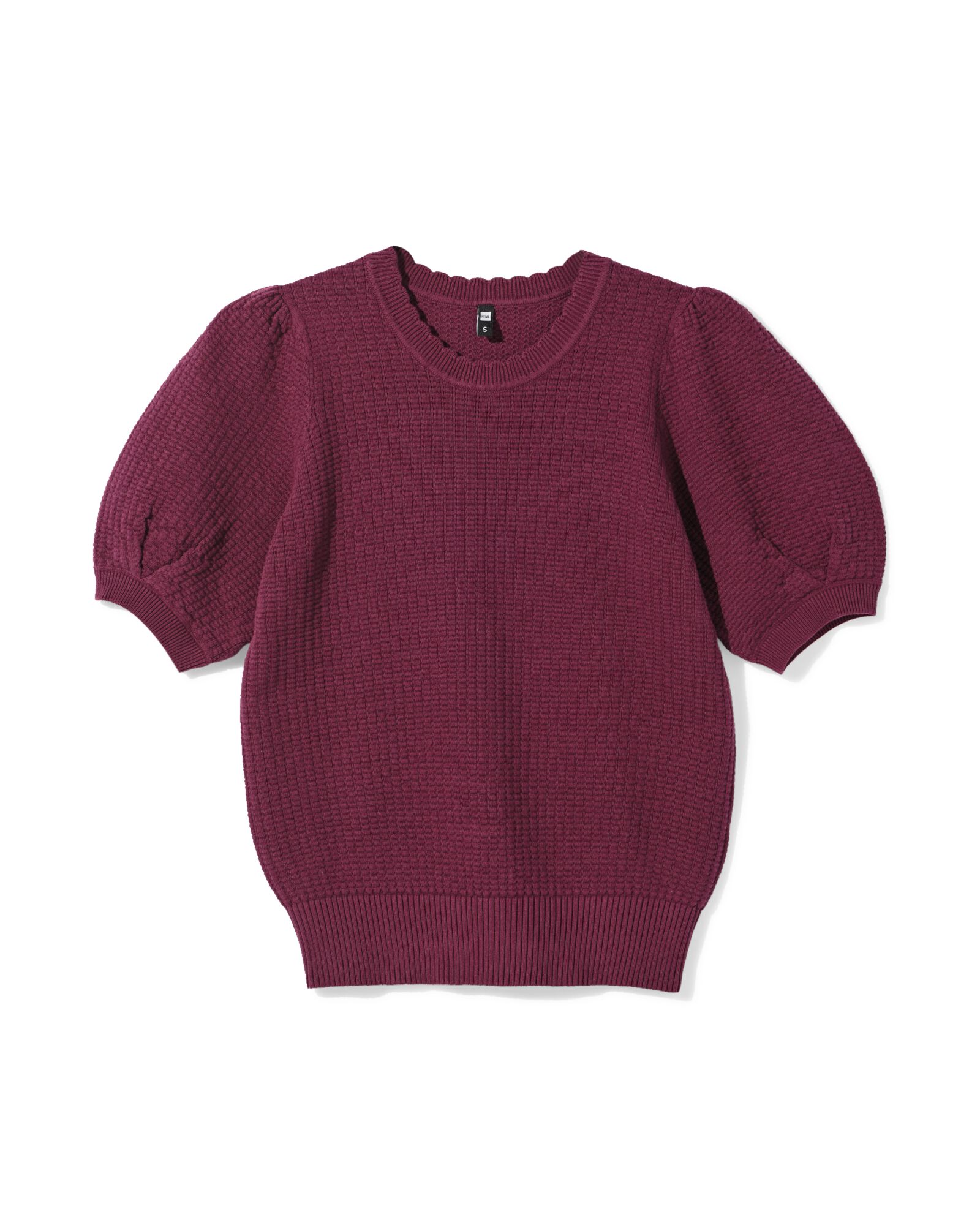 pull femme structur&eacute; Franka bordeaux bordeaux - 36208170BURGUNDYRED - HEMA