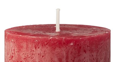 bougie rustique 7 x 8 rouge fonc&eacute; 7 x 8 - 13503259 - HEMA