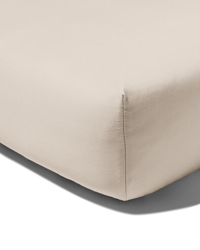 drap-housse 90x200cm coton h&ocirc;tel satin sable - 5190101 - HEMA
