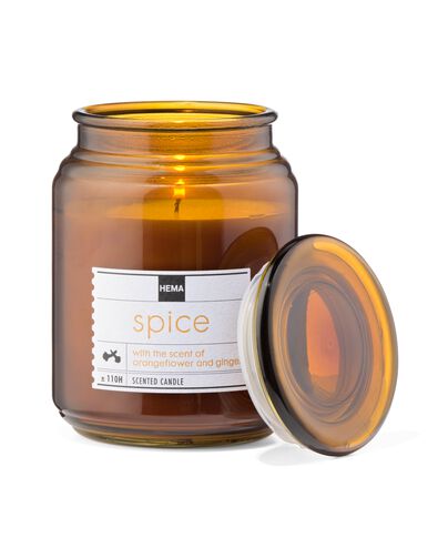 bougie parfum&eacute;e dans un pot en verre &eacute;pices - 13502522 - HEMA