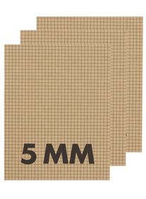 3er-Pack karierte Hefte (5 mm), DIN A5 - 14170056 - HEMA