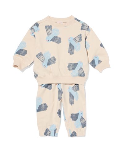 Babybekleidungs-Sweatset, bequeme Passform, Tiere ecru - 33185470ECRU - HEMA