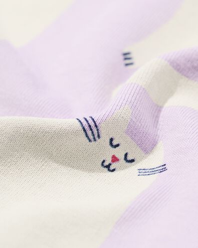 body en coton extensible chat violet - 33307240PURPLE - HEMA