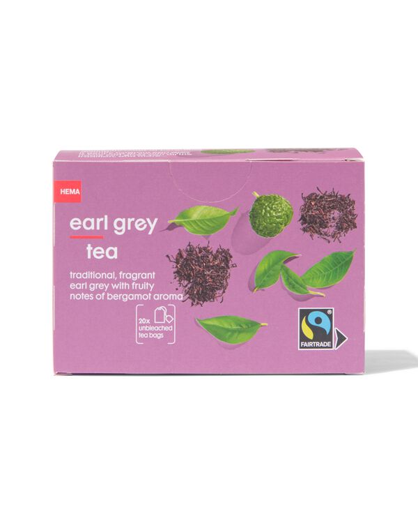 20 sachets de thé noir earl grey - 17190105 - HEMA