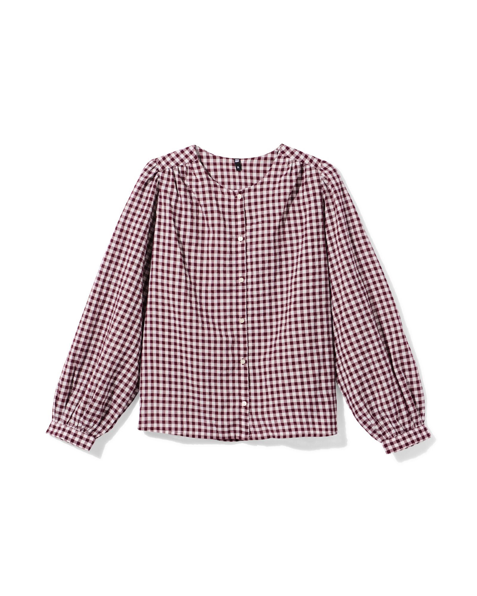 chemisier femme Senta coton cubes bordeaux bordeaux - 36208570BURGUNDYRED - HEMA