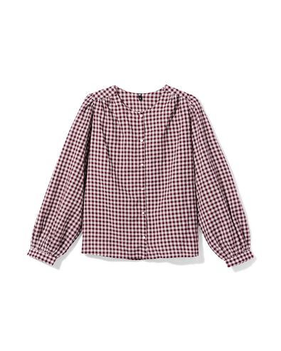 chemisier femme Senta coton cubes bordeaux bordeaux - 36208570BURGUNDYRED - HEMA