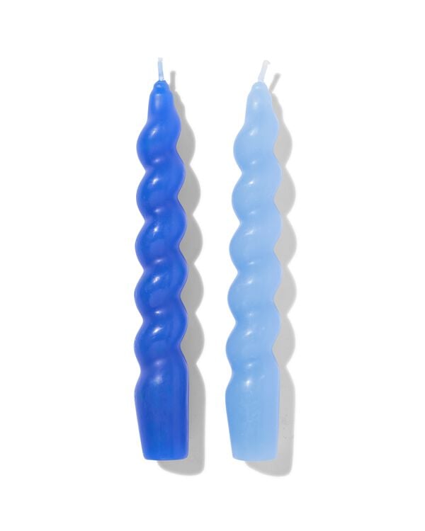 bougies torsad&eacute;es courtes vertes 2 pi&egrave;ces - 13506098 - HEMA