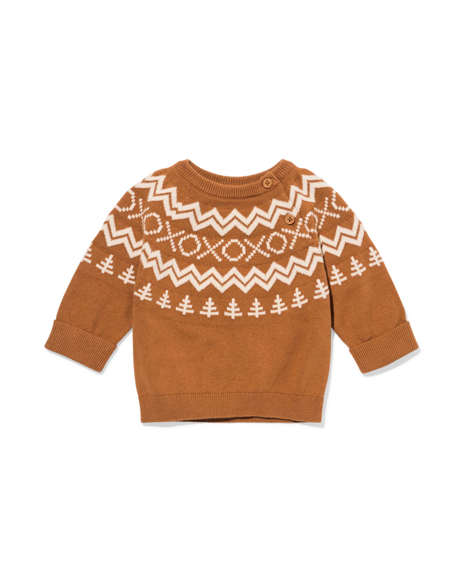 pull nouveau-n&eacute; nordic marron marron - 33434320BROWN - HEMA
