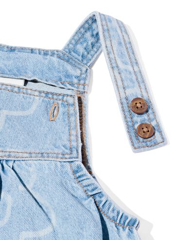 babytuinbroek bloemen denim - 33078860DENIM - HEMA
