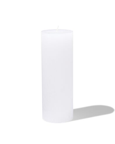 bougie rustique - 19x7 cm - blanc blanc 7 x 19 - 13500816 - HEMA