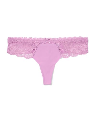 string femme microfibre en dentelle violet violet - 19601354PURPLE - HEMA