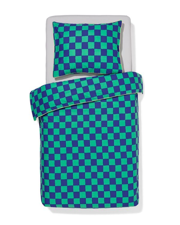 Kinderbettbezug 140 &times; 200 cm weiche Baumwolle Karos - 5730228 - HEMA
