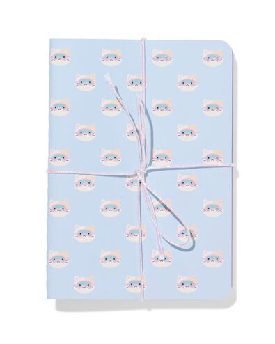 schriften A6 gelinieerd katten - 3 stuks - 14102213 - HEMA