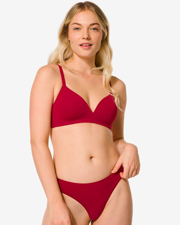string femme sans coutures en micro rouge rouge - 19650375RED - HEMA