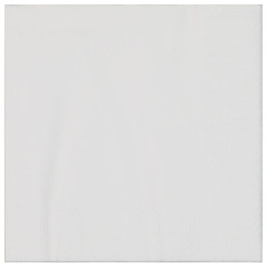20er-Pack Servietten, 33 x 33 cm, Papier, weiß - 14210173 - HEMA