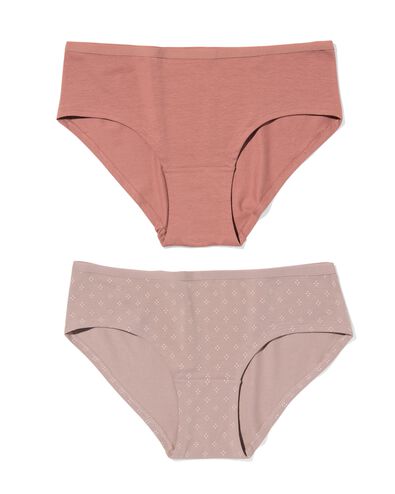 hipsters femme en coton stretch - lot de 2 marron clair marron clair - 19660674LIGHTBROWN - HEMA