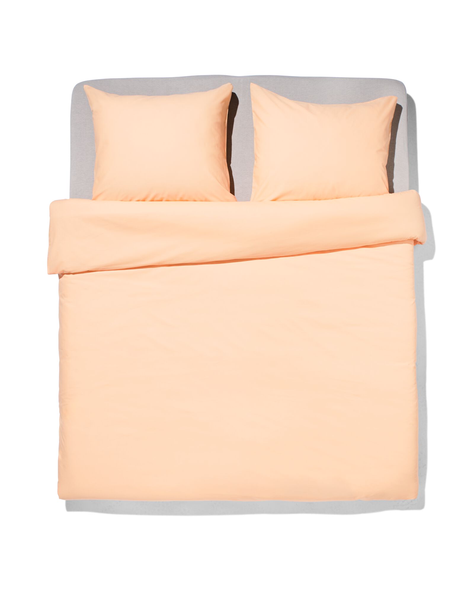 housse de couette 240x200/220cm coton doux p&ecirc;che - 5750060 - HEMA