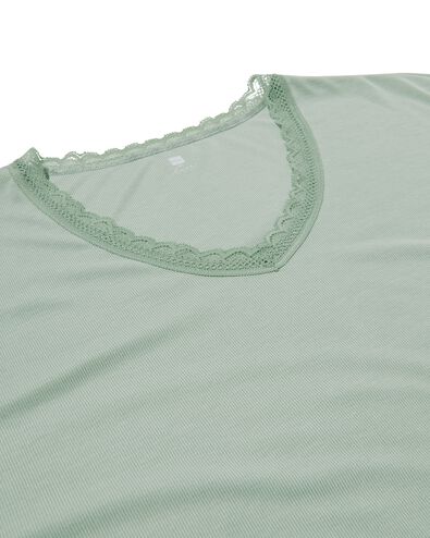 t-shirt de nuit femme avec viscose vert L - 23400417 - HEMA