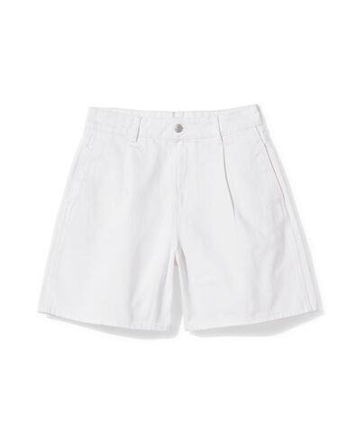 Damenshorts weite Passform Denim wei&szlig; wei&szlig; - 36209150WHITE - HEMA