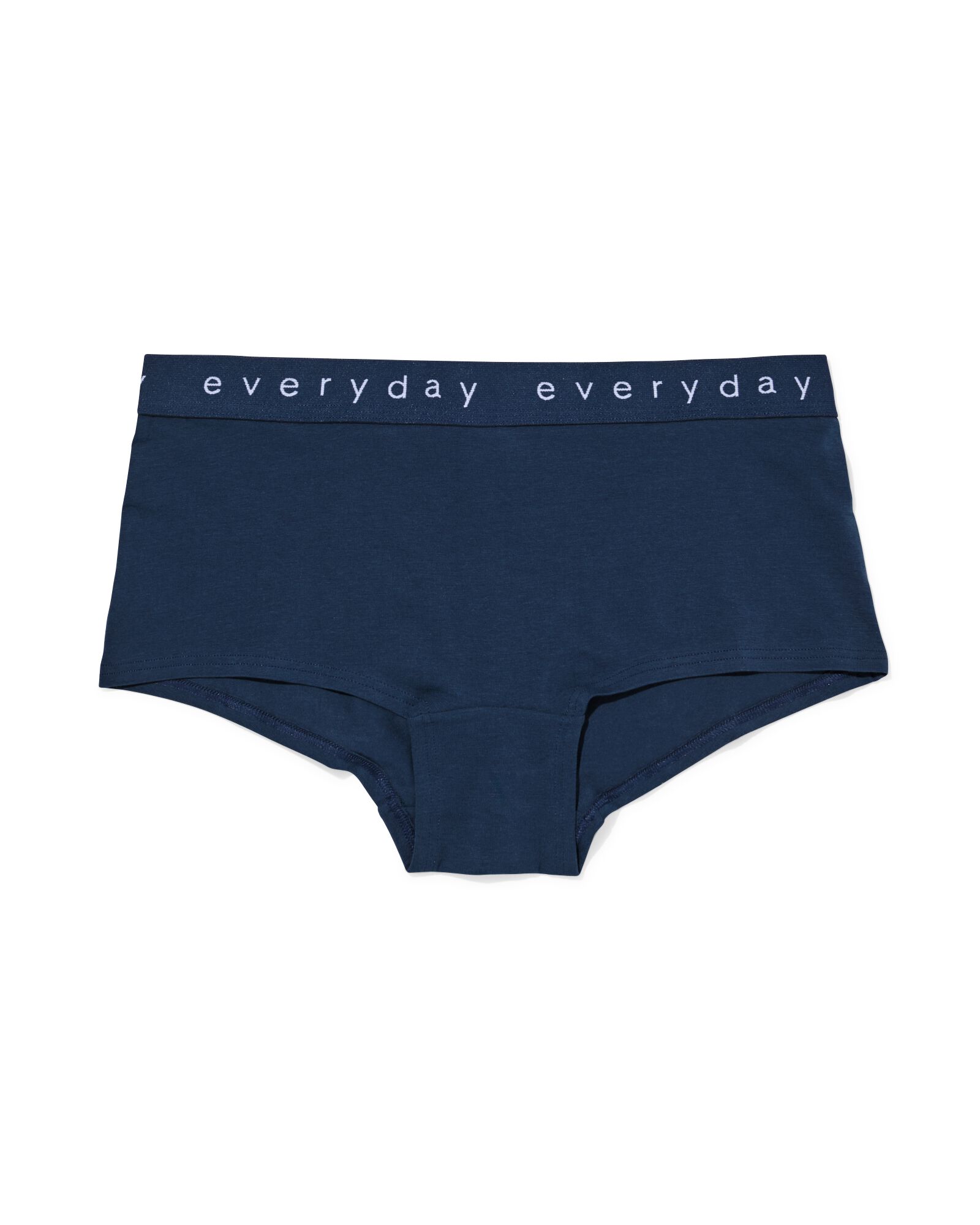 damesboxer katoen everyday tailleband donkerblauw L - 19611526 - HEMA