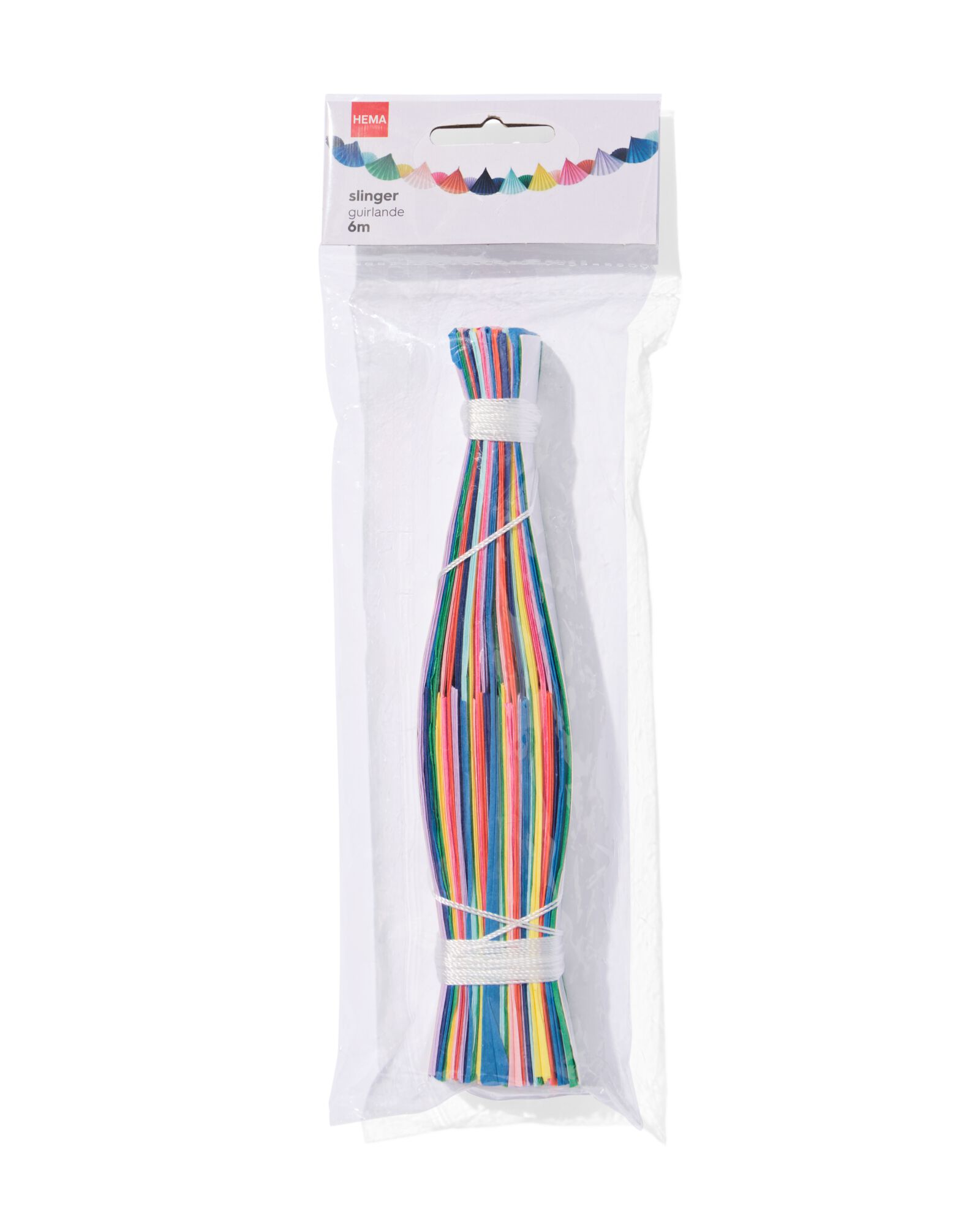 guirlande papier &eacute;ventails multicolore 6 m - 14250144 - HEMA