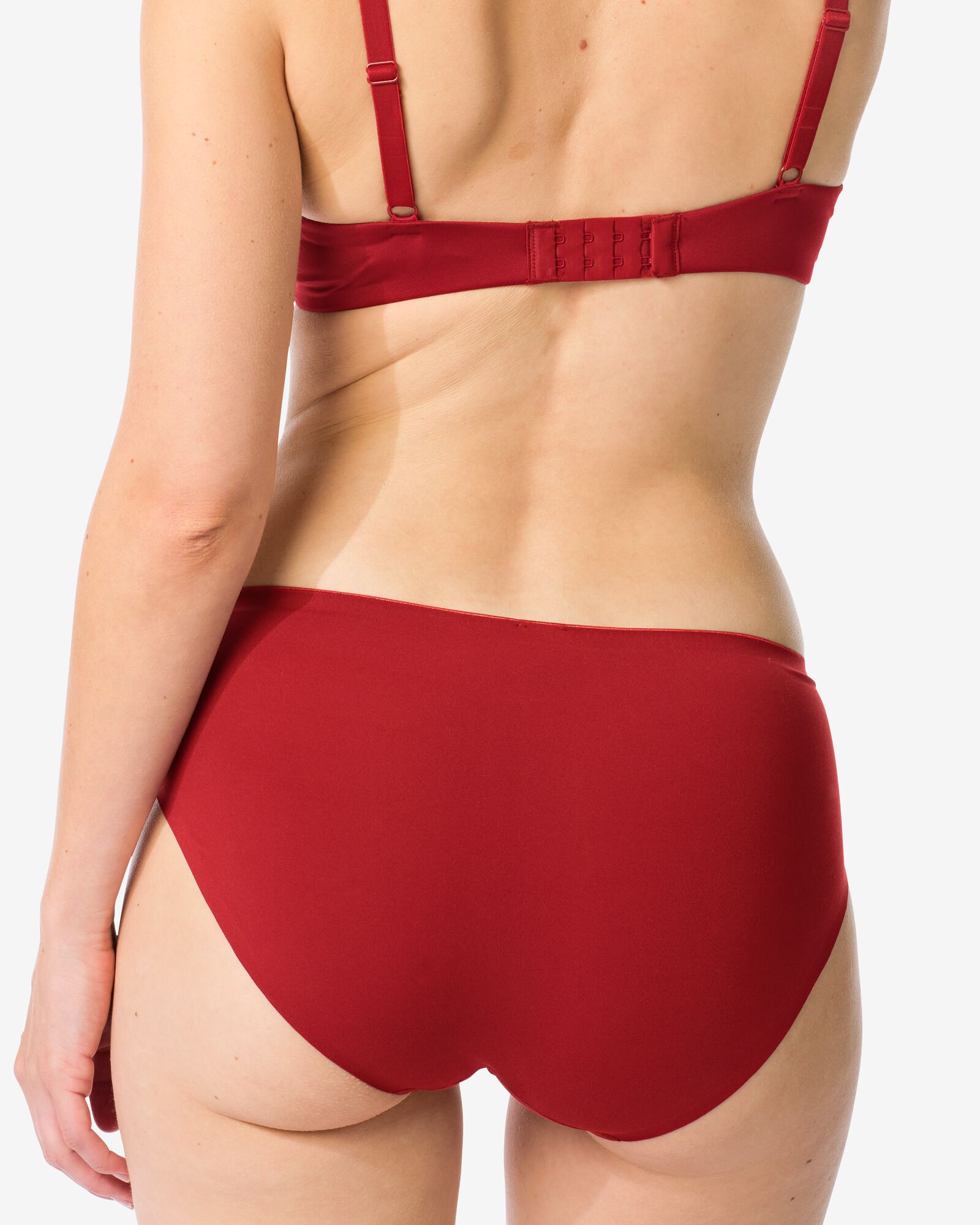 slip hipster femme seconde peau microfibre rouge fonc&eacute; - 19641333DARKRED - HEMA