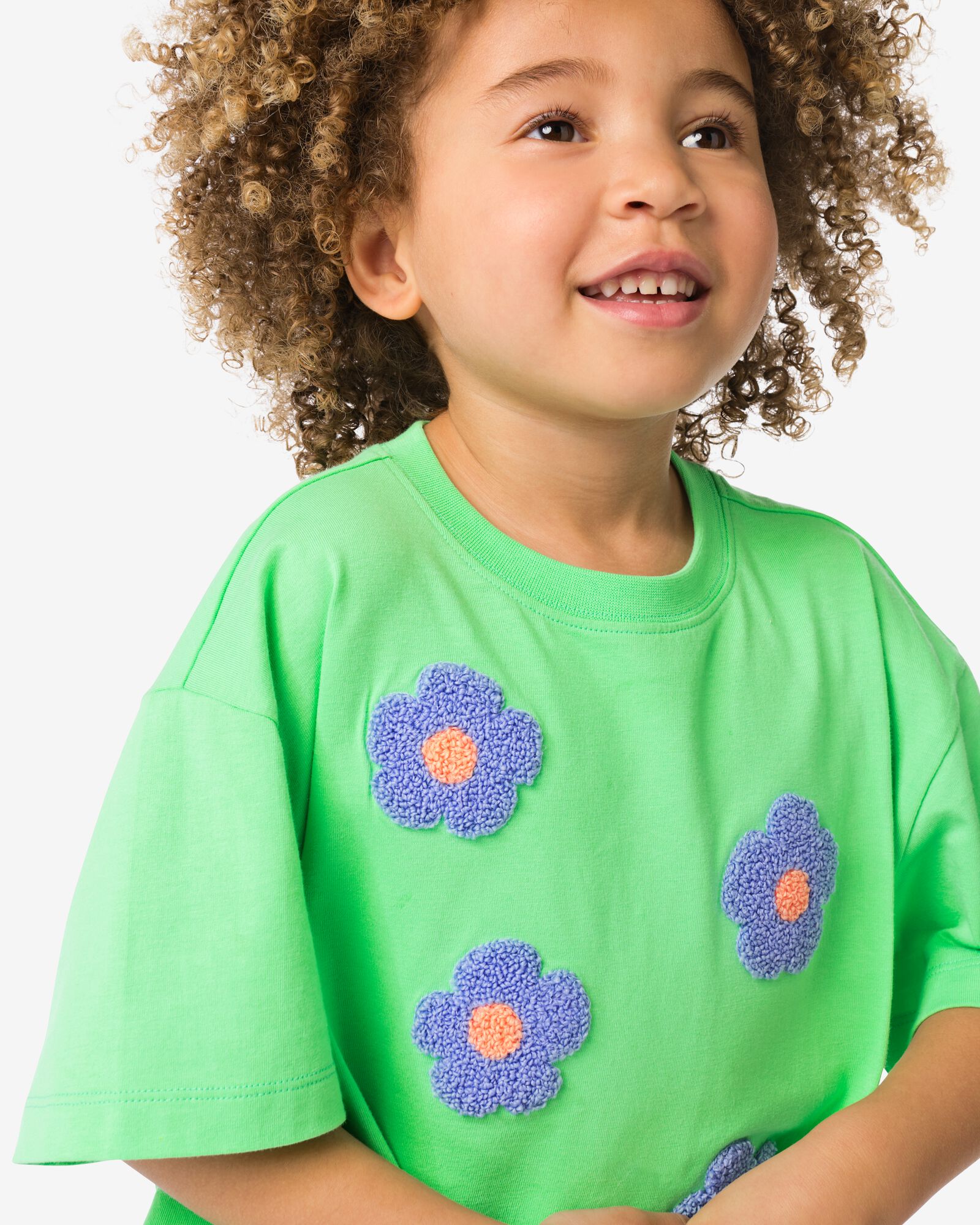 kinder T-shirt bloemen groen - 30856823GREEN - HEMA