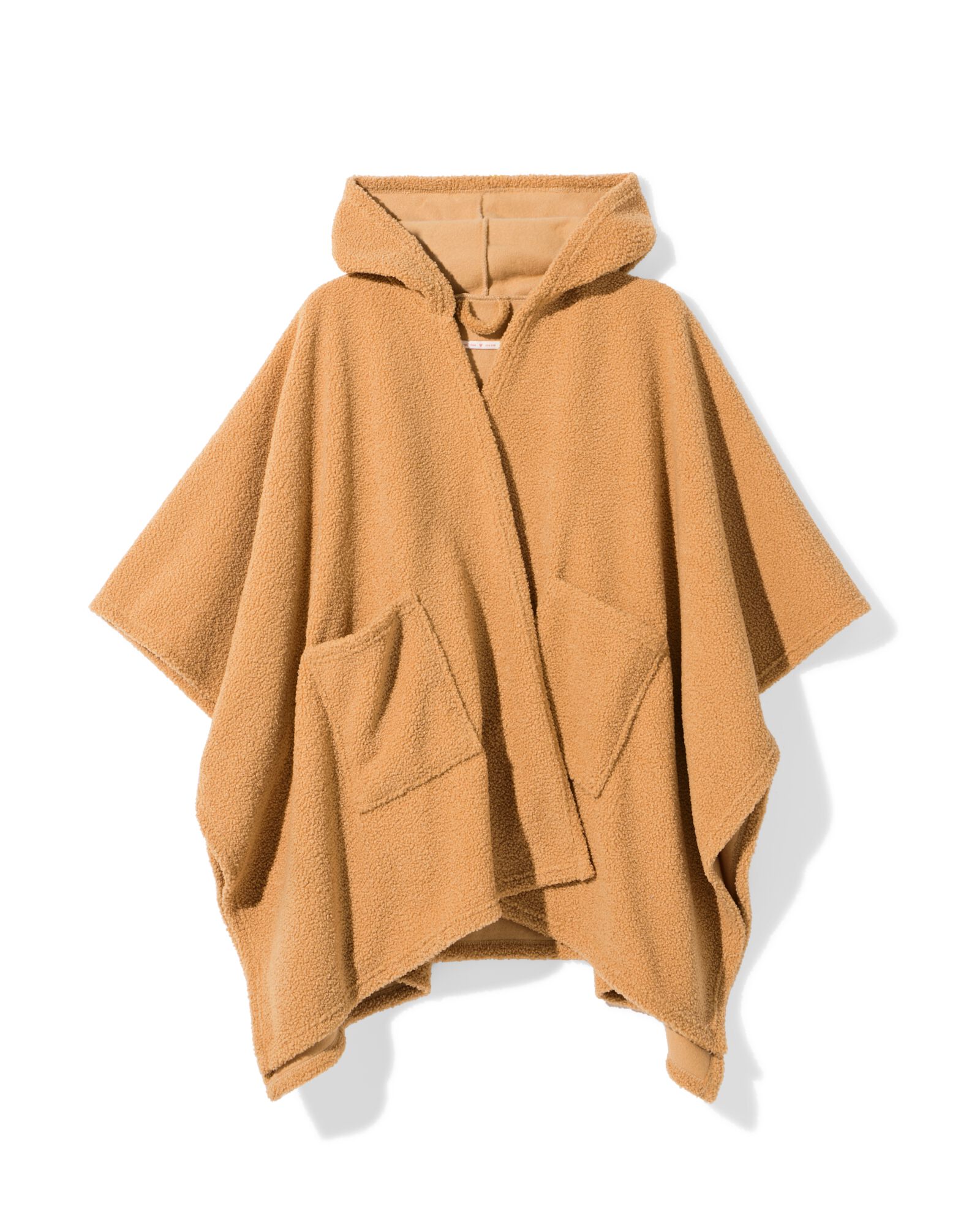 poncho de canap&eacute; femme taille unique capuche et poches marron clair - 61100240 - HEMA
