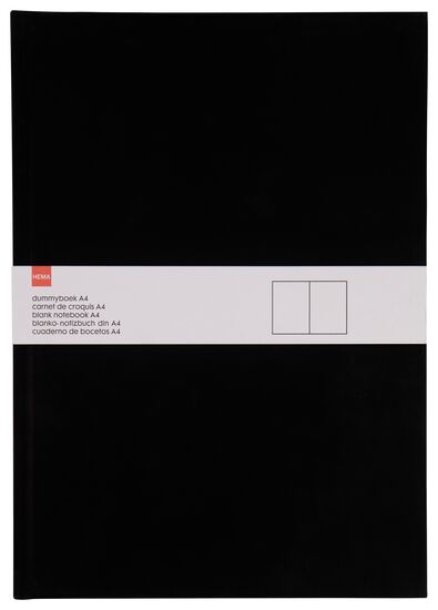 Blankobuch, DIN A4, schwarz - 14130023 - HEMA