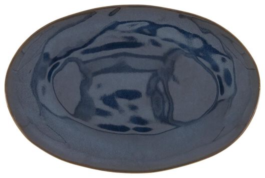 Schale Porto, 30 cm, reaktive Glasur, dunkelblau - 9602224 - HEMA